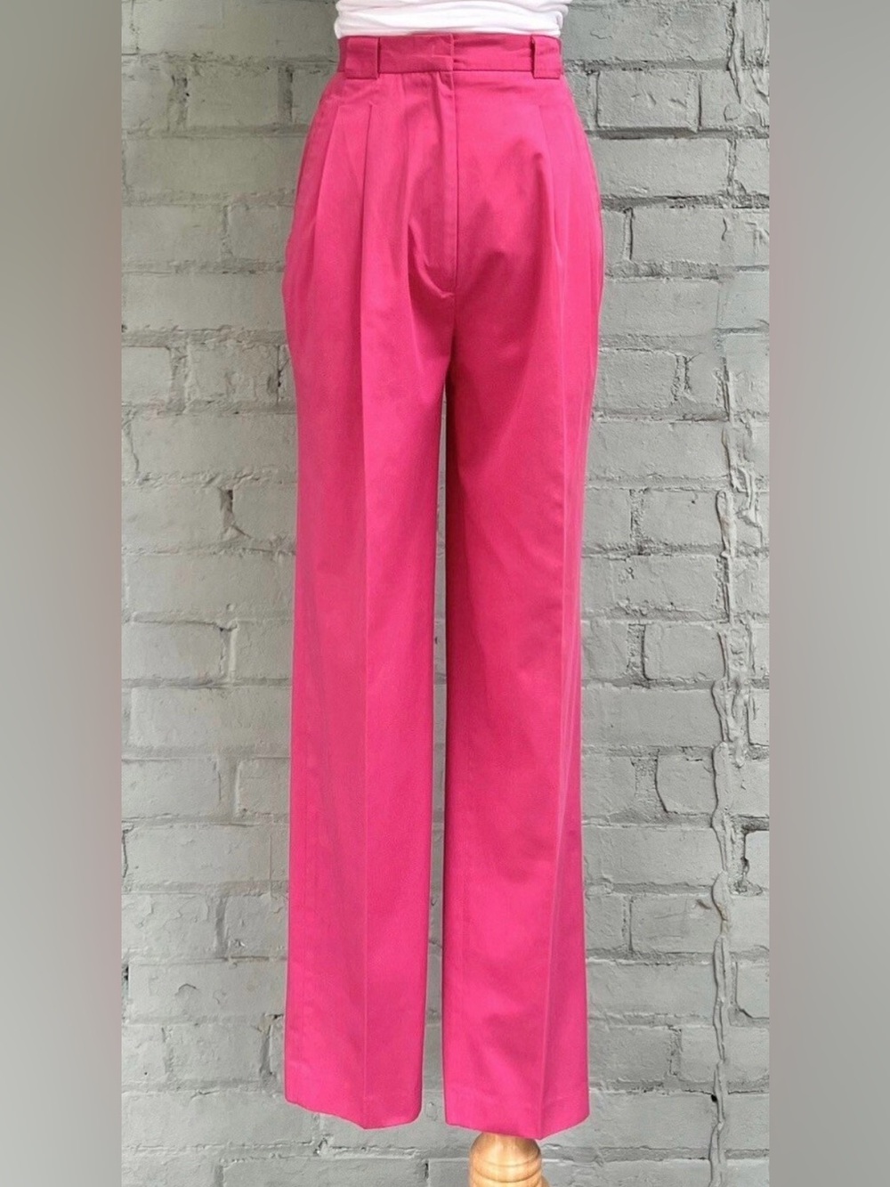Izod Hot Pink High-Waist Straight Leg Trousers